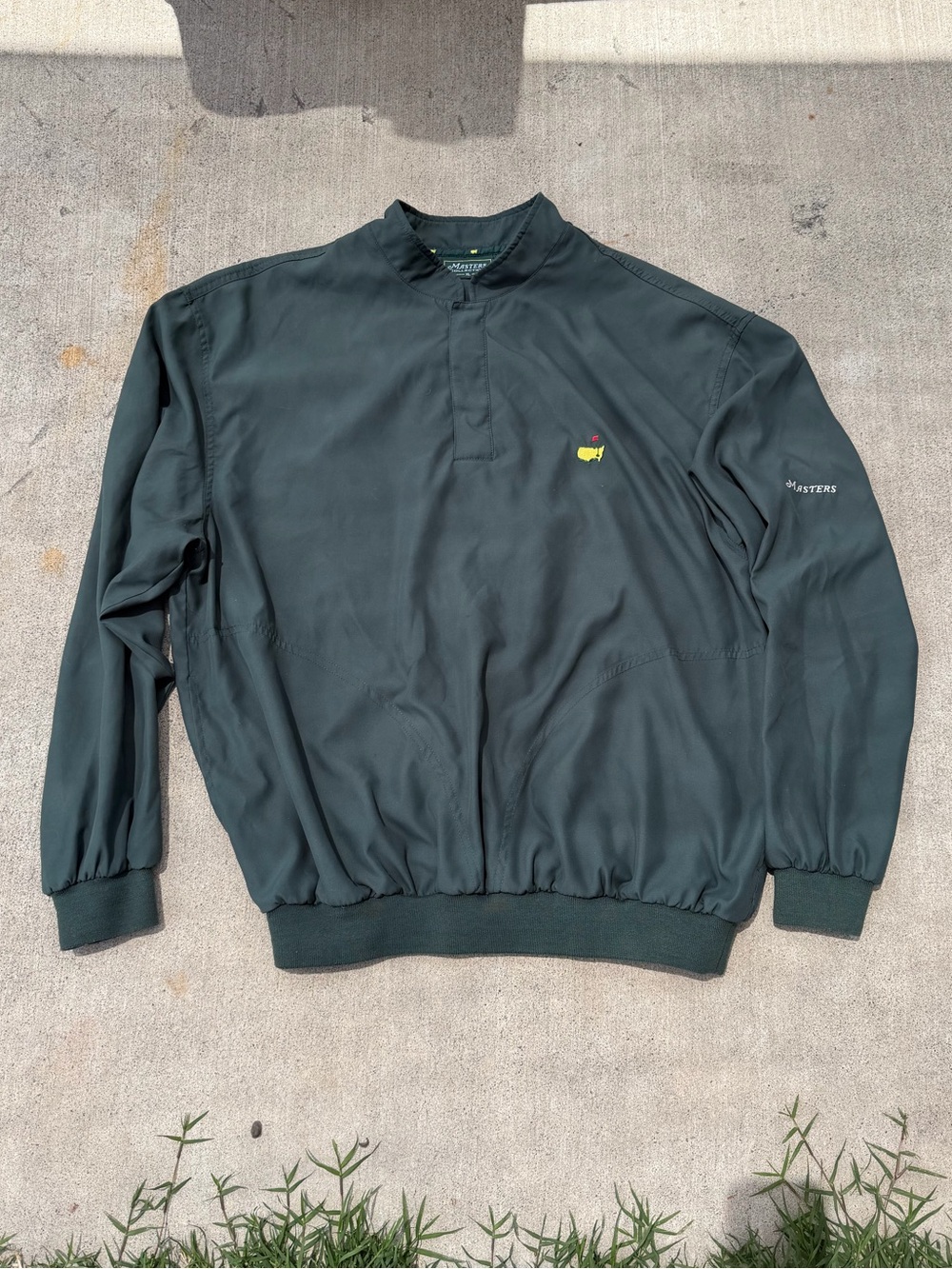 Masters Collection 1/4 Snap Button Windbreaker Golf Pullover Jacket Green Sz XL